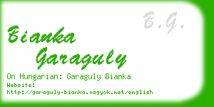 bianka garaguly business card